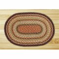 Capitol Earth Rugs Burgundy-Mustard-Ivory Jute Braided Rug 06-319